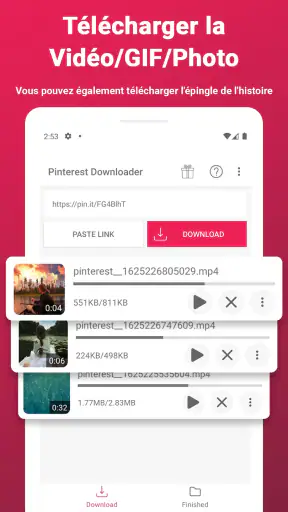 Téléchargement Vidéo Pinterest screenshot