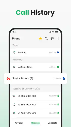 Téléphone et contacts screenshot