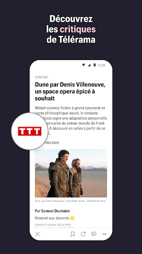 Télérama : culture, tv, cinéma screenshot