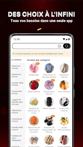 Temu : Achats et Mode en Ligne screenshot