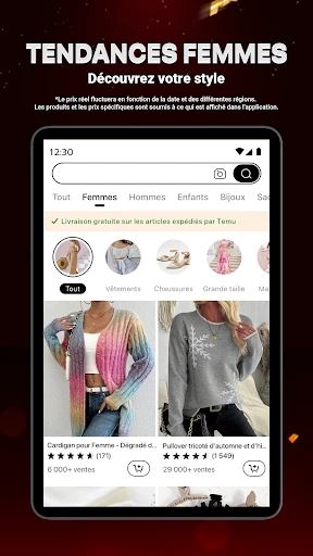 Temu : Achats et Mode en Ligne screenshot