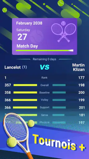 Tennis rising star screenshot