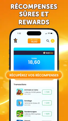 Teststar: Avis & Récompenses screenshot