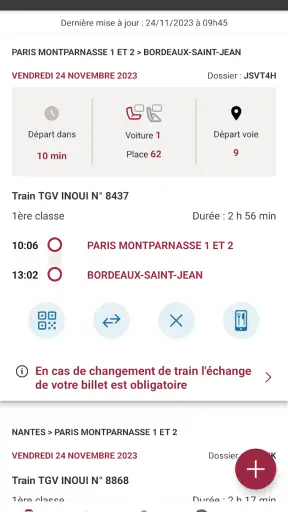 TGV INOUI PRO screenshot