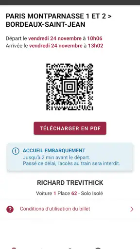 TGV INOUI PRO screenshot