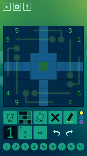 Thermo Sudoku screenshot