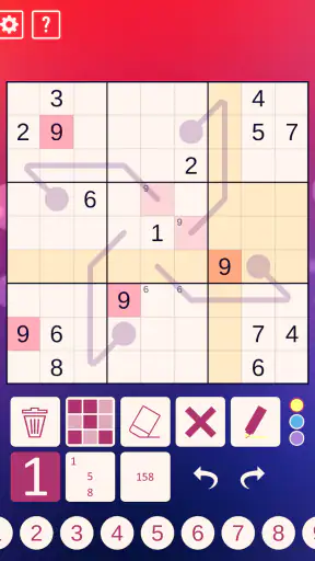 Thermo Sudoku screenshot