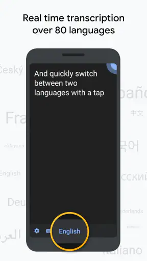 Transcription instantanée screenshot