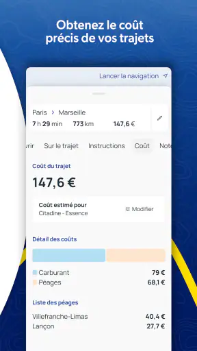 ViaMichelin gps, carte, trafic screenshot