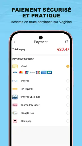 Voghion - Application d'achat screenshot