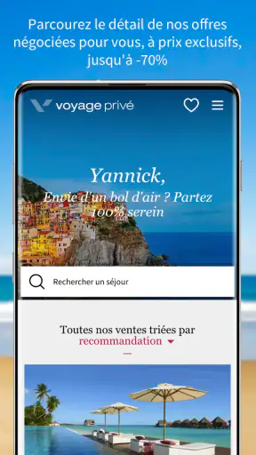Voyage Privé – Hôtels de luxe screenshot