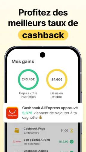 Widilo: Cashback & codes promo screenshot