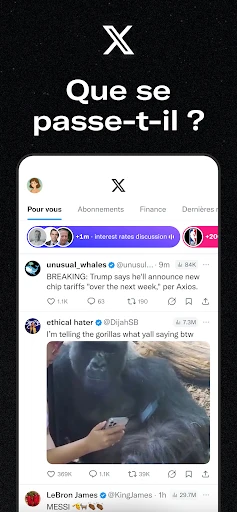 X (anciennement Twitter) screenshot