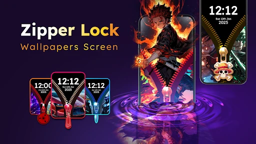 Zipper Lock Wallpapers Screen screenshot