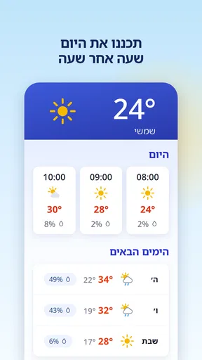 מזג אוויר ומכ״ם גשם screenshot