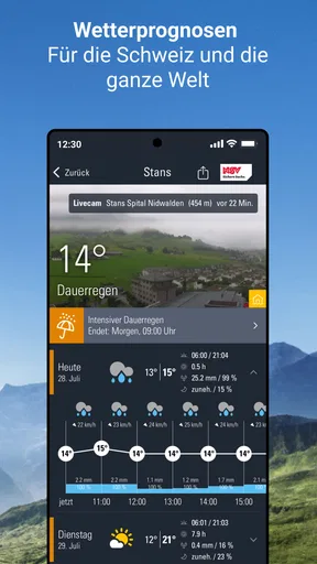 Wetter Alarm Schweiz - Meteo screenshot