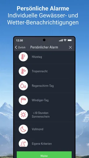 Wetter Alarm Schweiz - Meteo screenshot