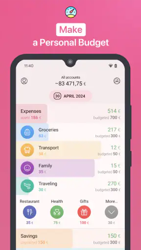 1Money: הוצאות, תקציב משפחתי screenshot