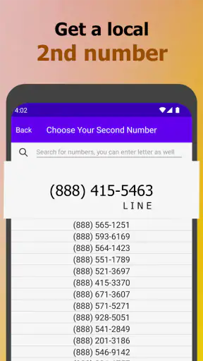 2nd Line: קנה למספרים והודעות screenshot