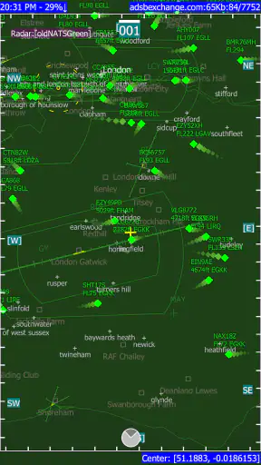 ADSB Flight Tracker screenshot