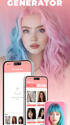 AI Hair Color Style Art Change screenshot