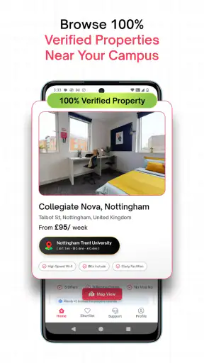 amber: find student apartments screenshot