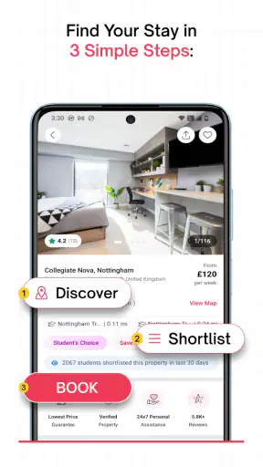 amber: find student apartments screenshot