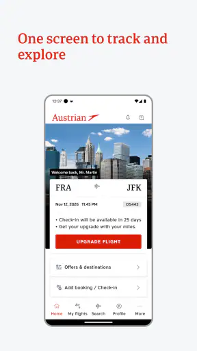 Austrian Airlines screenshot