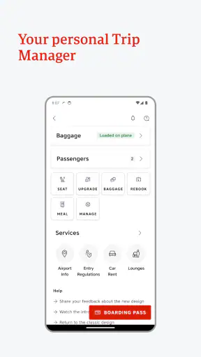 Austrian Airlines screenshot