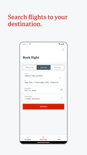 Austrian Airlines screenshot