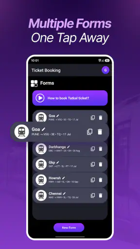 Auto Train Ticket Booking screenshot