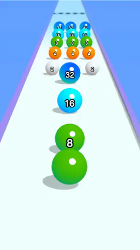 Ball Run 2048: merge number screenshot