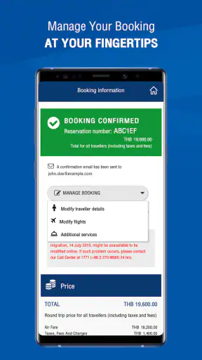 Bangkok Airways screenshot