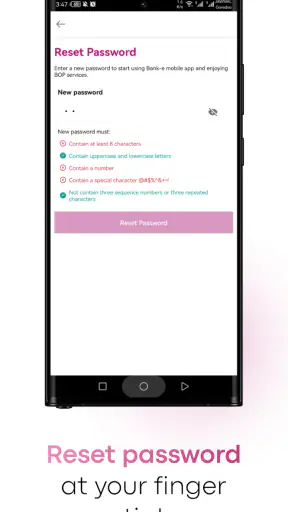 Bank of Palestine screenshot