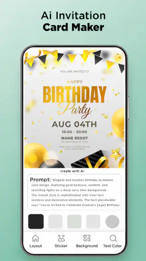 Birthday Invitation Card Maker screenshot