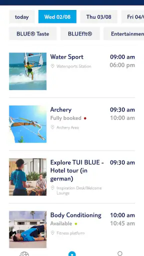 BLUE App screenshot