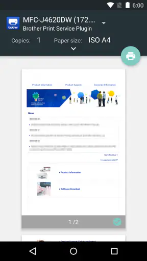 Brother Print Service Plugin screenshot