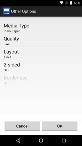 Brother Print Service Plugin screenshot