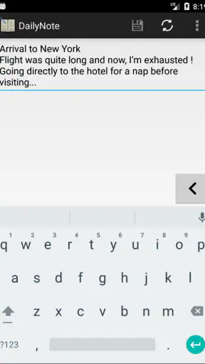 Daily Note screenshot