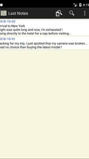 Daily Note screenshot
