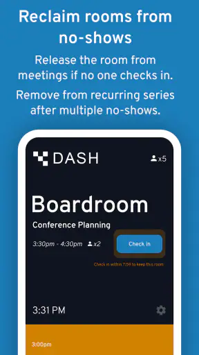 Dash - Meeting Room Display screenshot