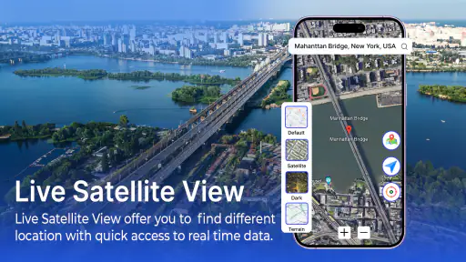 Earth Map Satellite: View screenshot