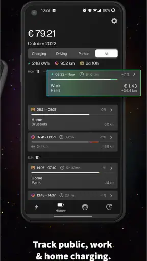 EEVEE - Track charging costs screenshot