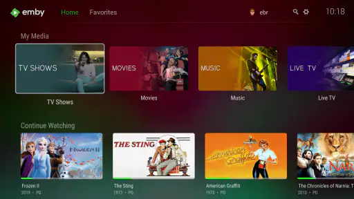 Emby for Android TV screenshot