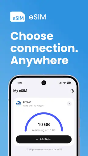 eSim Prepaid Mobile Travel App screenshot