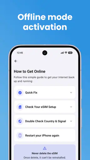 eSim Prepaid Mobile Travel App screenshot