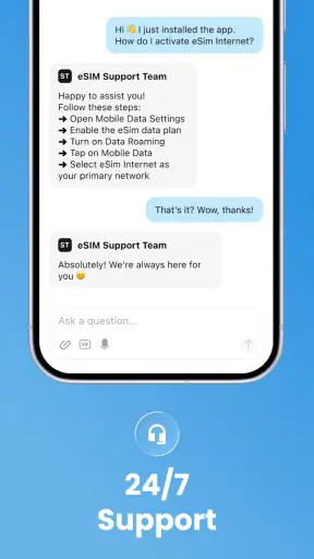 eSim Prepaid Mobile Travel App screenshot
