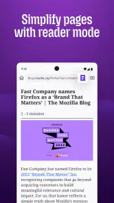 Firefox Fast & Private Browser screenshot