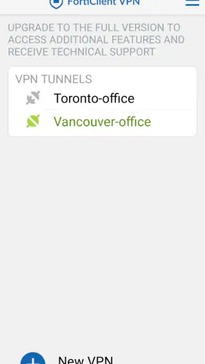 FortiClient VPN screenshot