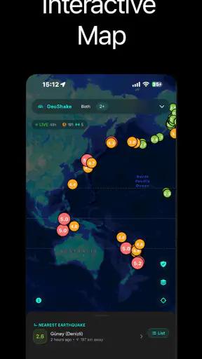 GeoShake - Earthquake Alerts screenshot
